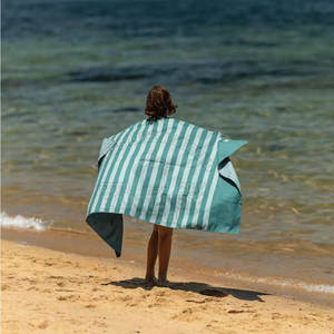 Toalla de playa gruesa, tela absorbente, cálida y cómoda para nadar y tomar el sol, toalla de playa compacta - Product Image 4