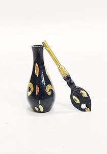 Surma Dani ทองเหลืองที่เป็นเอกลักษณ์ในสไตล์ดั้งเดิมสีดำสำหรับตกแต่งและของขวัญด้วยเทคนิคขัดเงาเพื่อเก็บผง Surma - Product Image 5