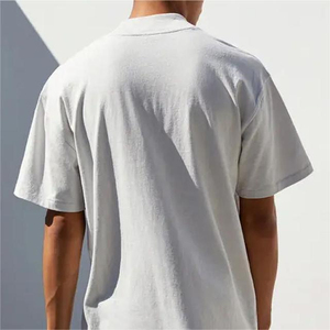 Camiseta Blanca al por Mayor 2026, Camiseta de Algodón Grueso de Corte Holgado con Hombros Caídos, Fabricante de Camisetas con Cuello Redondo para Hombre - Product Image 2