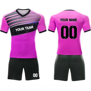 Conjunto de camisetas de fútbol de secado rápido personalizado, uniformes de fútbol unisex con tecnología de sublimación e impresión para jugadores de fútbol - Product Image 2