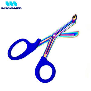 Tijeras de vendaje de tijeras de trauma multicolor con punta roma y hoja de arcoíris dentada Tijeras EMT DE INNOVAMED - Product Image 4