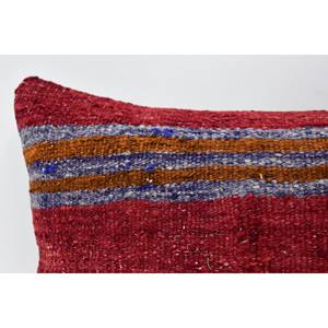 Almohada de lana de retazos Kilim Multicolor, 12x24 pulgadas, patrón de hojas Vintage de lujo, cojín decorativo tejido de 18x18 - Product Image 2