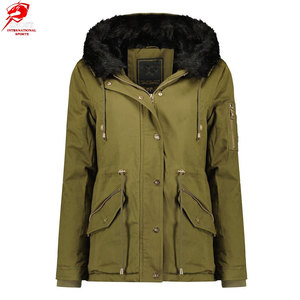 Premium Quality <b>Women</b> <b>Parka</b> Jackets Cotton Blend Fabric Thermal Lining Durable Hooded Outerwear <b>For</b> Cold Weather - Product Image 1