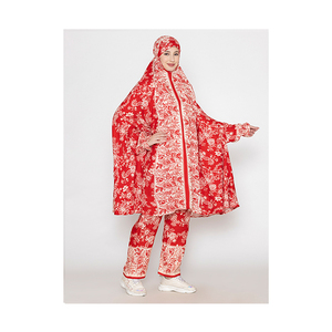 Conjunto de cordón personalizado de diseño moderno de alta calidad, vestidos musulmanes, conjunto de cordón rojo para mujer, superventas disponible a precio mayorista - Product Image 1