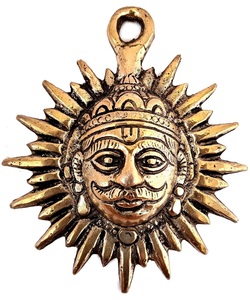 Hanging, Suraj for <b>Positivity</b> at Home & Office | Sun Face Statue Puja Figurine | Lord Surya for Home - Product Image 2
