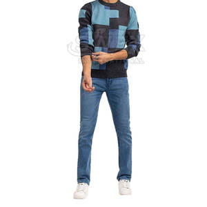 Homme Slim Fit tricoté pulls décontractés hiver hommes chandails confortable épais respirant hiver pull col rond - Product Image 3