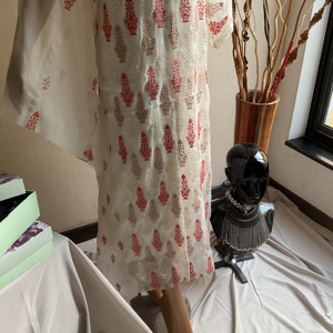 新作デザイナーパーティーウェアルックピュアジョーゼットパキスタンサマードレス控えめな服エスニック<span class=keywords><strong>3</strong></span>ピーススーツ - Product Image 3