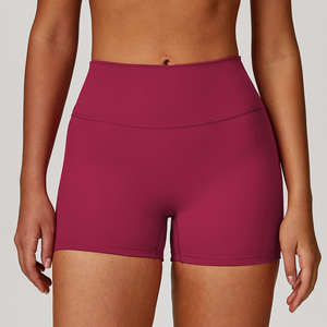 Shorts de yoga sans couture durables pour femmes, léopard uni, grande taille, Flex Scrunch Bum, extensible dans les quatre sens, respirant, shorts de course pour la salle de sport, nouveauté - Product Image 4