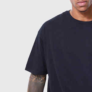 Recién llegados, precio al por mayor, camisetas con estampado Puff para hombre, Camiseta 100% de algodón lisa de gran tamaño con hombros caídos para hombre, Camiseta con estampado 3D - Product Image 4