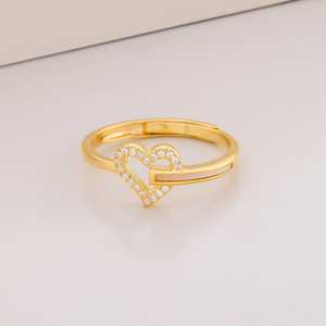 92.5 Silver Finger <b>Ring</b> Classic Rose Gold & Gold Plated Zircon Inlay with Claw Setting Gift Product <b>Name</b> 191245 - Product Image 2