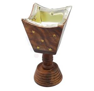 United Trade World Brûleur d'encens en bois Madkhan Bakhoor Porte-encens en résine époxy et diffuseur d'aromathérapie par United Trade World - Product Image 3