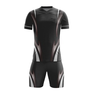 ชุดยูนิฟอร์มฟุตบอลผู้ชายแบบมีโลโก้สั่งทำ ผ้าโพลีเอสเตอร์ 100% เสื้อฟุตบอลเปล่าสำหรับทีมฝึกซ้อม ชุดฟุตบอลครบชุด - Product Image 4