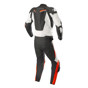 Course sur piste 1 pièce en cuir de vachette véritable combinaison de moto CE armures Protection rouge noir blanc combinaison de moto pour hommes - Product Image 3