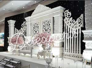 Estilo abierto Srilankan Poruwa Ceremonia Escenario Decoración Mejor evento Decoración Boda abierta Escenario Boda hindú Escenario abierto Mandap Decor EE. UU. - Product Image 5