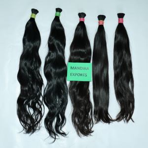 Non transformé brut 100% vendeur naturel couleur vierge avec dentelle en vrac bouclés extension de cheveux humains cuticule aligné cheveux humains - Product Image 2