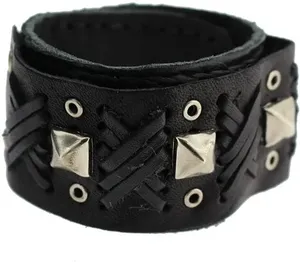 Cordón de cuero con tachuelas de metal, componentes esenciales para hacer joyas para elaborar y mejorar tus piezas - Product Image 1