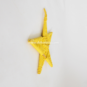 เครื่องประดับตกแต่งคริสต์มาสรูปดาวสีเหลือง งานฝีมือสำหรับแขวนประดับต้นคริสต์มาส - Product Image 4