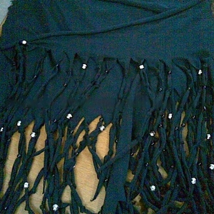 Écharpe à franges en jersey de coton 6 pièces pour adultes Style uni quatre saisons réglable - Product Image 1