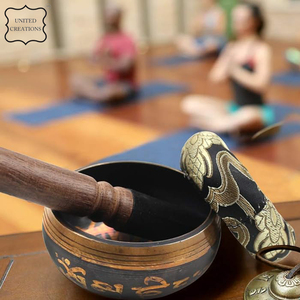 Nuevo cuenco del Himalaya hecho a mano de alta calidad, cuenco tibetano de Chakra y martillado para meditación de Yoga - Product Image 6