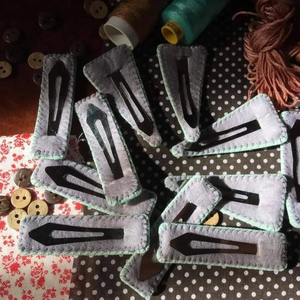 Pinces à cheveux brodées pour filles femmes, pinces à cheveux vintage, accessoires de cheveux, cadeau élégant de broderie florale OEM fabriqué au Vietnam - Product Image 6