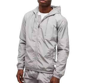 Chaquetas con cremallera impermeables de nailon y poliéster con logotipo personalizado para deportes al aire libre, chaqueta para correr, chaquetas cortavientos con capucha para hombre 2026 - Product Image 1