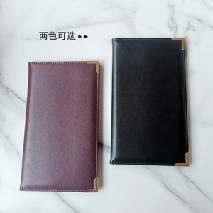 Custom Design Black And Brown Pu Leather Restaurant &amp; Hotel Bill <strong>Folder</strong> Embossed Logo <strong>File</strong> Document Holder - Product Image 2
