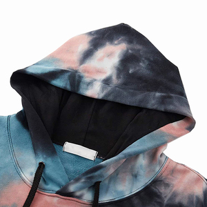 Custom logo <b>tie</b> dye hoodies unisex pullover sweatshirts personalized streetwear for bulk apparel orders - Product Image 3