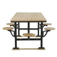 Tabourets de table à manger 8 places en fonte et bois de manguier personnalisables W180 Top for Entry OEM Club & Buanderie 180pcs Packing