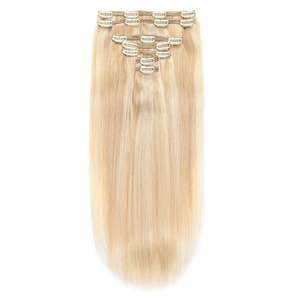 คลิปต่อผมแท้แบบเรมี่ ผมตรงสีบลอนด์แพลตตินั่มฮันนี่ 17 นิ้ว - Product Image 3
