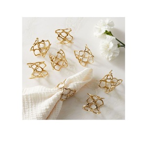 New classic table decoration napkin ring holder home hotel restaurant napkin holder gold <b>tissue</b> napkin cuff - Product Image 1