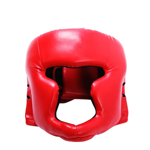 New Leather Head Guard PU Wholesale Full Face Training Head Guard for Sale Cheap Price Sparring <b>Helmet</b> <b>Safety</b> Head Guard - Product Image 4