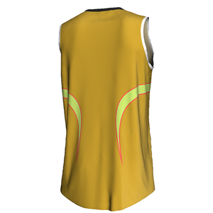 Camiseta de Baloncesto Personalizada con Bloques de Color, sin Mangas, Cuello en V, Absorbe la Humedad, Ropa Deportiva para Adultos, Impresión Sublimada - Product Image 5