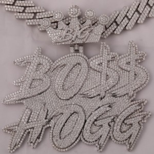 Joyería Hip Hop para Hombre, Colgante Personalizado con Letras, Plata de Ley 925, Diamante Moissanite VVS, Colgante con Iniciales, Número, Nombre o Logotipo - Product Image 2