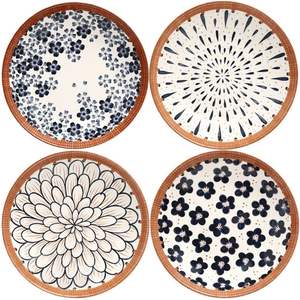 Venta caliente 2025 Cuencos y platos de fruta de postre de ratán con cerámica - Product Image 5