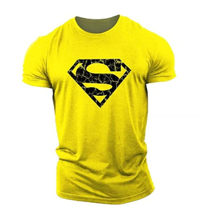 T-shirt de sport à la mode pour hommes/femmes Conception super simple Logo de mode OEM personnalisé 100% coton tissé tissu tricoté en gros - Product Image 3