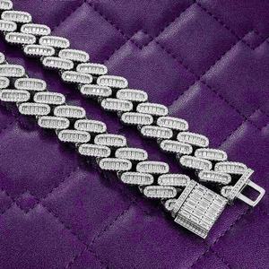 Meilleure qualité Moissanite diamant Hip Hop bijoux 925 argent glacé lien cubain Pass diamant testeur chaîne à maillons cubains - Product Image 5