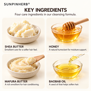 Sunpinherb แชมพูให้ความชุ่มชื้นน้ำมัน Manuka น้ำผึ้งและ mafura 384มล. สำหรับผมหยิกแห้ง - Product Image 6