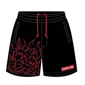 Pantalones cortos de malla de doble capa XS personalizados para hombre, pantalones cortos deportivos informales y de fitness con estampado de sublimación deportiva de poliéster al por mayor - Product Image 5