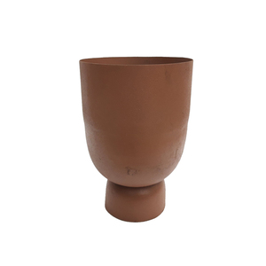 Vajilla de nuevo diseño, florero decorativo de hierro para el hogar y la decoración de la boda, jarrón de Metal, Color Marrón mate, hecho a mano a granel - Product Image 1