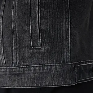 Veste en molleton tendance personnalisée, nouvelle arrivée, veste en jean, streetwear, veste en coton lavé surdimensionnée à boutons pour hommes - Product Image 6