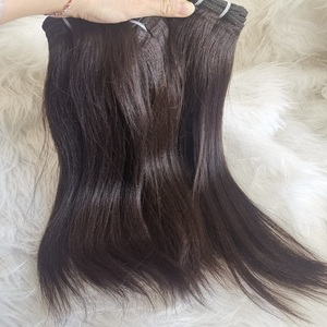 Paquetes de cabello indio alineados con cutícula virgen cruda brasileña Extensiones de cabello de trama doble de alta calidad Precio de fábrica - Product Image 1