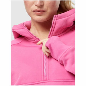 Classique Zip Up Hoodies Tissu Doux Style Décontracté Réglable Cordon Capuche À Manches Longues Anti-Rides Respirant Hoodies Pour Femme - Product Image 4
