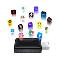 Adaptateur sans fil CarPlay Android Auto en gros 2 en 1 Boîte Port Prise en charge de Youtube Netflix Système d'infodivertissement pour voiture