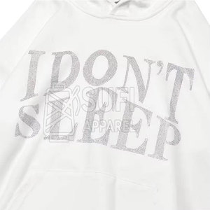 เสื้อฮู้ดดี้ผู้ชายดีไซน์ล่าสุดสำหรับฤดูหนาว ผ้าฝ้าย 100% ประดับคริสตัล  รับสั่งทำสีและดีไซน์ คุณภาพสูง - Product Image 3