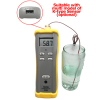 Termometer Termokopel Ganda Tipe-K TECPEL DTM-305B dengan Rentang -50~1.300°C (Akurasi 0,3%+1°C) Pilihan Unit C/F