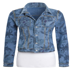 Veste en jean délavé réversible personnalisée pour femmes veste d'hiver en jean bleu rempli de coton à logo de coupe régulière à manches longues vêtements chauds - Product Image 2