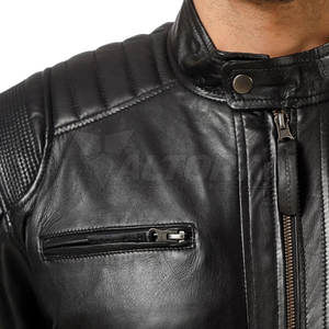 Chaqueta de Cuero para Hombre, Ropa Exterior de Moda, Chaqueta de Cuero Vintage para Hombre, Estilo Casual - Product Image 5