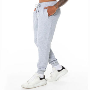 Pantalones de chándal ajustados informales para hombre mezcla de LICRA y algodón de alta calidad color sólido rasgado recién llegados servicio OEM al por mayor - Product Image 4