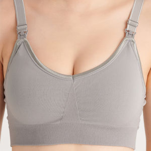 Meilleur soutien-gorge d'allaitement sans couture grande taille pour femmes enceintes en nylon respirant Logo à armatures de tous les jours à bas prix pour l'allaitement - Product Image 1