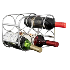 Casier à vin personnalisable en métal doré fini bar fête porte-bouteilles de vin meilleure vente présentoir meubles de maison - Product Image 4